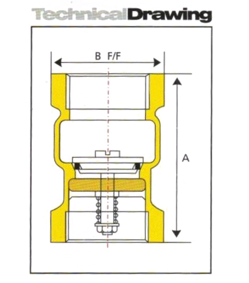Bronze Vertical Check Valve Drawing