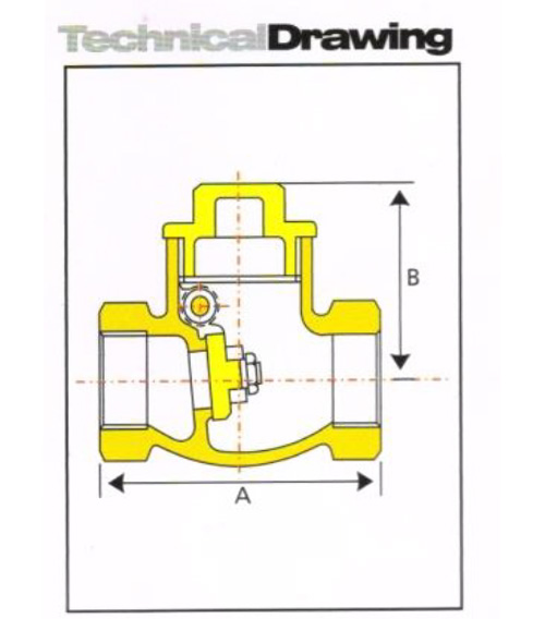 Bronze Swing Check Valve Drawing